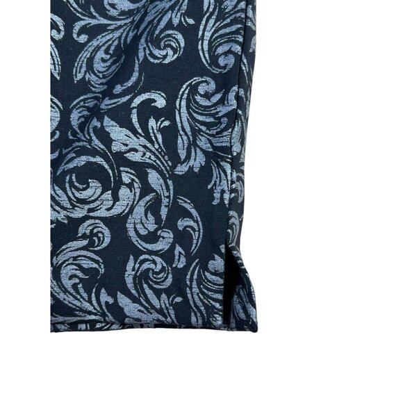 Chico's Pants Black Gray Floral Women's Sz 1.5 / US 10 Stretch Slimming - Picture 2 of 9